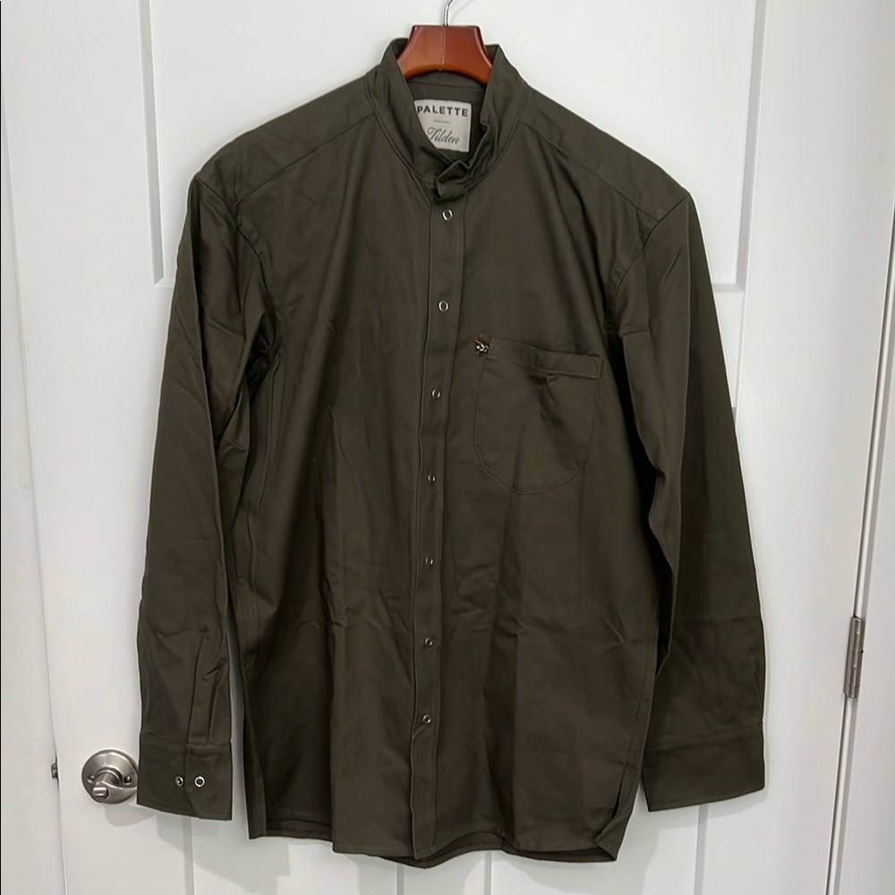 Palette Tilden Green Snap Button Shirt Sz L